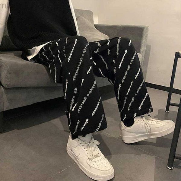 men's pants streetwear wide oversize pants men harajuku casual sport sweatpants joggers skateboard pants letter ankle length trousers, Black
men's pants streetwear wide oversize pants men harajuku casual sport sweatpants joggers skateboard pants letter ankle length trousers, Black