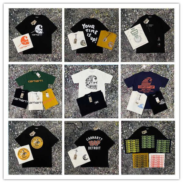 iiw8 2023 men's and women's fashion t shirt high street brand carhart series 9 summer casual printed short sleeved for couples hal, White;black
iiw8 2023 men's and women's fashion t shirt high street brand carhart series 9 summer casual printed short sleeved for couples hal, White;black