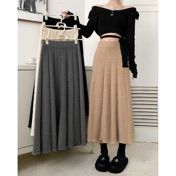 womens wool knitted skirt autumn elastic high waist slimming mid length loose big, Black
womens wool knitted skirt autumn elastic high waist slimming mid length loose big, Black