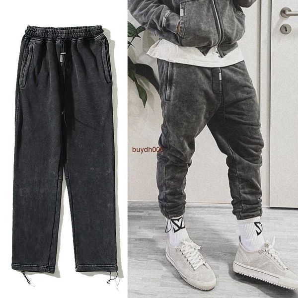 2023 men's and women's fashion pants western european hight street brand rep representative powered by washed made old drawstring, Black
2023 men's and women's fashion pants western european hight street brand rep representative powered by washed made old drawstring, Black