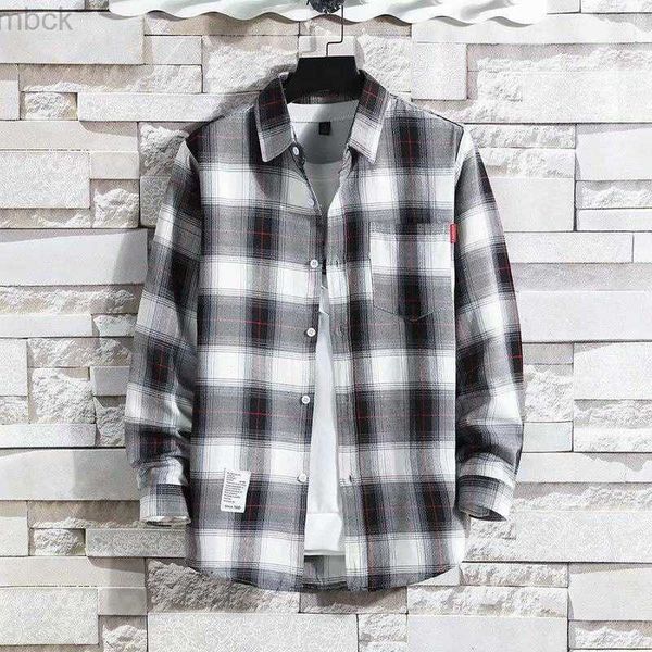 men's polos spring autumn men's korean fashion plaid pocket shirt handsome standard-fit long sleeve blouse shirts for men, White;black
men's polos spring autumn men's korean fashion plaid pocket shirt handsome standard-fit long sleeve blouse shirts for men, White;black