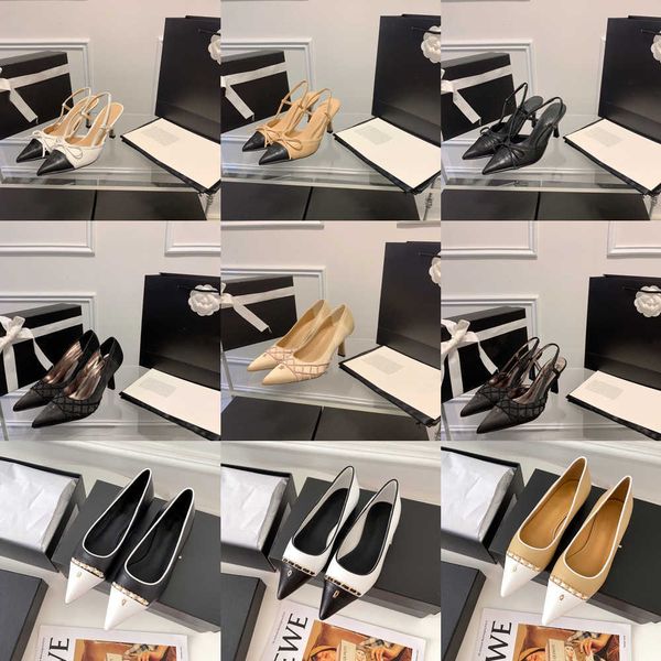 2023 kitten heels bowknot sandals summer women's designer shoes pointed toes ballet flats pearls c buckle chain party wedding pumps pat, Black
2023 kitten heels bowknot sandals summer women's designer shoes pointed toes ballet flats pearls c buckle chain party wedding pumps pat, Black