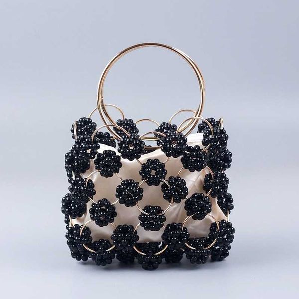 new arrivals handmade black ball beaded handbag gold metal handle elegant women's bag hollow out evening bag clutch
new arrivals handmade black ball beaded handbag gold metal handle elegant women's bag hollow out evening bag clutch