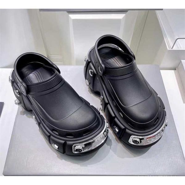 paris half slipper high baotou hole shoes women 2023 new thick soled metal rivet hollowed out dad sandal, Black
paris half slipper high baotou hole shoes women 2023 new thick soled metal rivet hollowed out dad sandal, Black