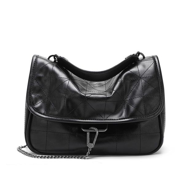 large capacity soft leather shoulder ladies bag chain messenger crossbody bag, Black;red
large capacity soft leather shoulder ladies bag chain messenger crossbody bag, Black;red
