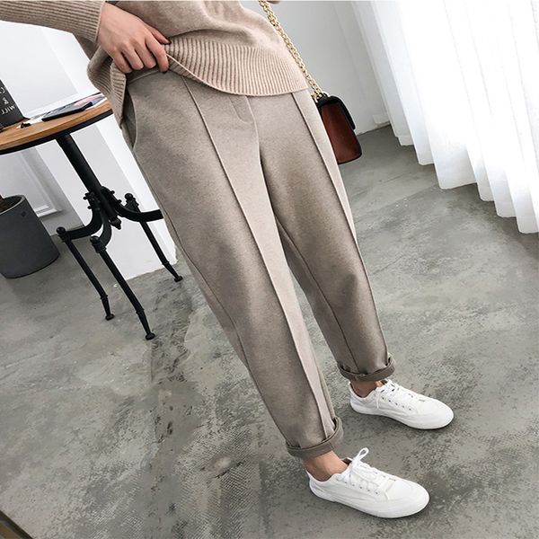 women's pants capris thicken women woolen tweed pencil pants spring winter trousers ol style wool female work suit pant loose female tr, Black;white
women's pants capris thicken women woolen tweed pencil pants spring winter trousers ol style wool female work suit pant loose female tr, Black;white