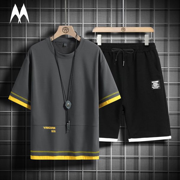 men's tracksuits street mens patchwork t shirt tracksuit fashion short sleeved drawstring shorts print 2 piece set men casual summer se, Gray
men's tracksuits street mens patchwork t shirt tracksuit fashion short sleeved drawstring shorts print 2 piece set men casual summer se, Gray