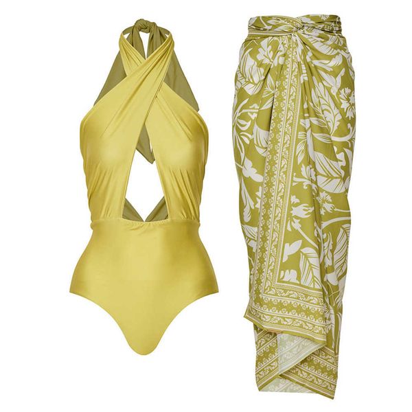 yellow color cross halter one piece swimsuit 2022 fashion hollow backless bikini strap pool dress chiffon elegant beachwear230413, White;black
yellow color cross halter one piece swimsuit 2022 fashion hollow backless bikini strap pool dress chiffon elegant beachwear230413, White;black