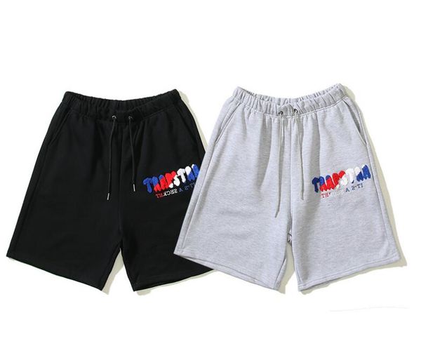 gray mens shorts summer loose trapstars designer shorts men, White;black