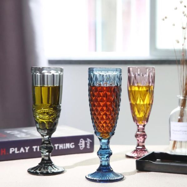 150ml 4colors european style embossed stained glass wine lamp thick goblets wholesale
150ml 4colors european style embossed stained glass wine lamp thick goblets wholesale