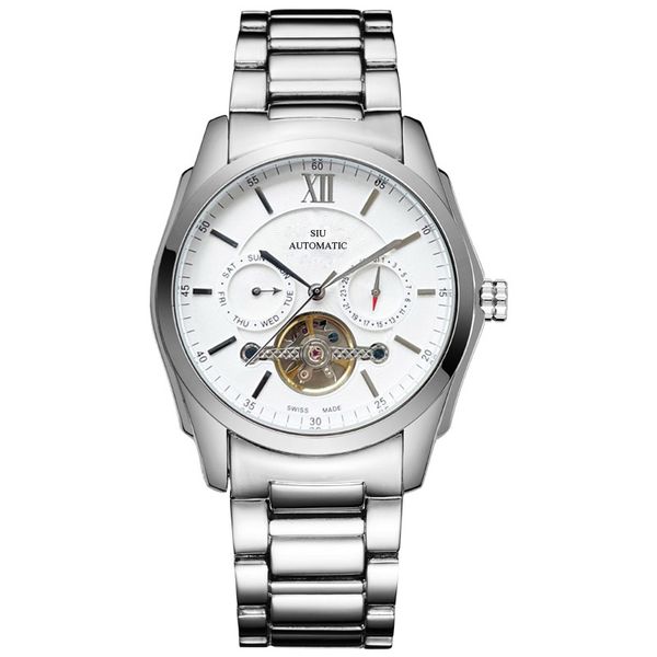2023 fine men's watch multi-functional design automatic mechanical movement 316 steel case imported calfskin strap mineral super mirror, Slivery;brown
2023 fine men's watch multi-functional design automatic mechanical movement 316 steel case imported calfskin strap mineral super mirror, Slivery;brown