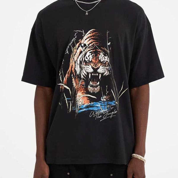 men's and women's summer fashion t shirt high street brand rep representative tiger print short sleeve summer new couple half, White;black
men's and women's summer fashion t shirt high street brand rep representative tiger print short sleeve summer new couple half, White;black