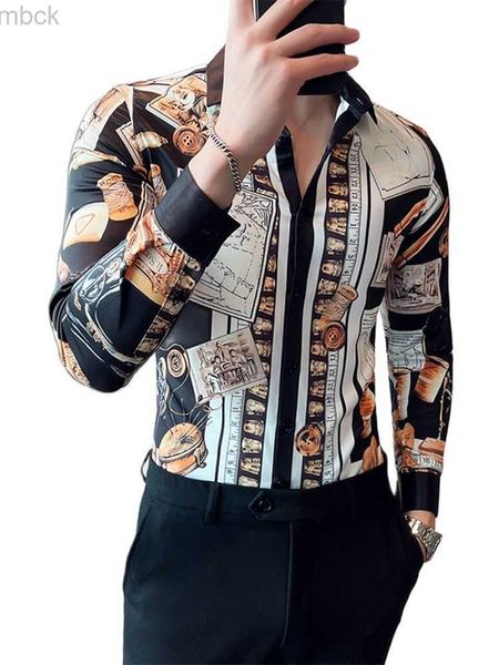 men's polos men's spring and autumn slim casual shirts digital printing pattern painting long-sleeved lapel single-breasted stretc, White;black
men's polos men's spring and autumn slim casual shirts digital printing pattern painting long-sleeved lapel single-breasted stretc, White;black
