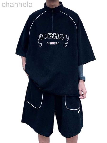 men's shorts waffle casual sports suit korean summer hip hop trendy handsome short-sleeved t-shirt high street y2k 2 piece, White;black
men's shorts waffle casual sports suit korean summer hip hop trendy handsome short-sleeved t-shirt high street y2k 2 piece, White;black