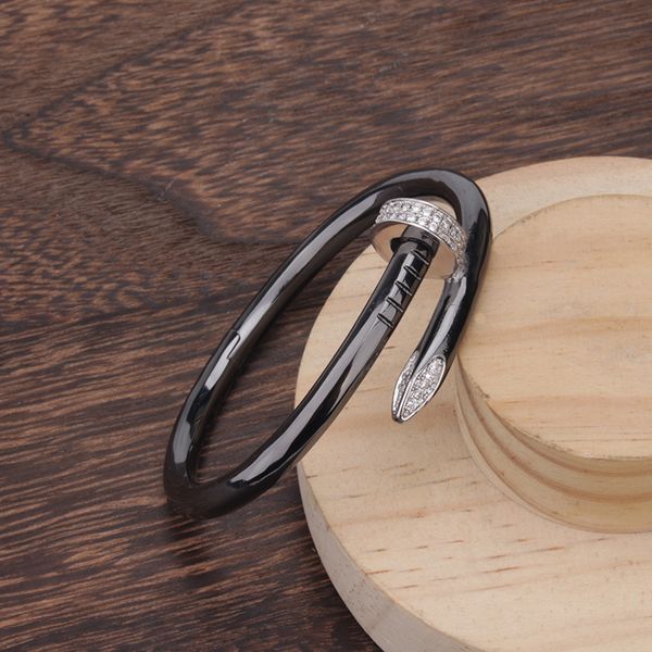 black nail diamond bracelet 18k gold plated bangle bracelets for women men snake infinity luxury designer jewelry fashion party wedding gift
black nail diamond bracelet 18k gold plated bangle bracelets for women men snake infinity luxury designer jewelry fashion party wedding gift