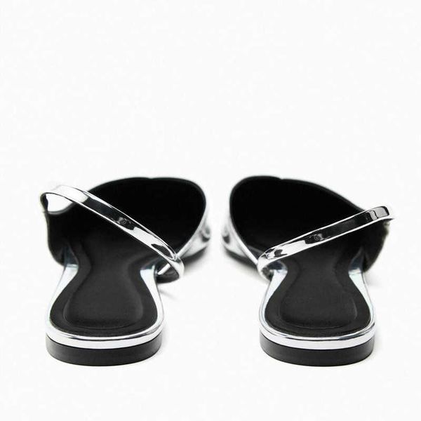 nxy sandals summer silver flats women pointed toe flat shoes female slingback casual slippers woman 230406, Black
nxy sandals summer silver flats women pointed toe flat shoes female slingback casual slippers woman 230406, Black