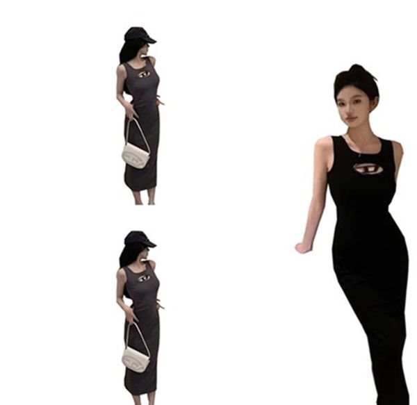 women's hollow vest dress knitted tank r letter sleeveless dress t-shirt clothing women's long skirt, Black;gray
women's hollow vest dress knitted tank r letter sleeveless dress t-shirt clothing women's long skirt, Black;gray