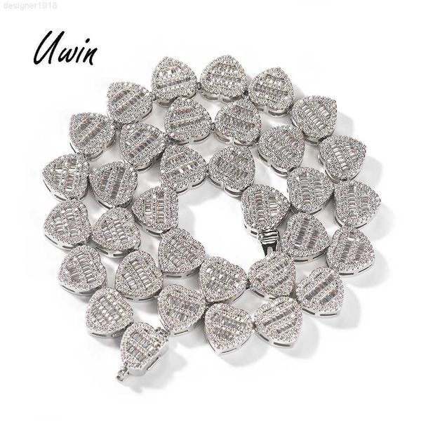 uwin 2022 heart shape cz baguette chain popular necklace rapper zirconia bling hiphop jewelries, Silver
uwin 2022 heart shape cz baguette chain popular necklace rapper zirconia bling hiphop jewelries, Silver