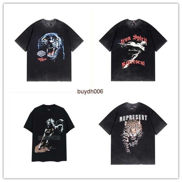men's and women's summer fashion t shirt high street brand rep representative series worn wash printed in spring summer hip-hop, White;black
men's and women's summer fashion t shirt high street brand rep representative series worn wash printed in spring summer hip-hop, White;black