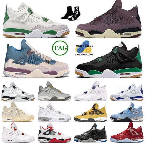 2023 fashion mens womens basketball shoe jmpman 4 4s thunder sail nik bred black cat black green pine green military black basketball shoes
2023 fashion mens womens basketball shoe jmpman 4 4s thunder sail nik bred black cat black green pine green military black basketball shoes