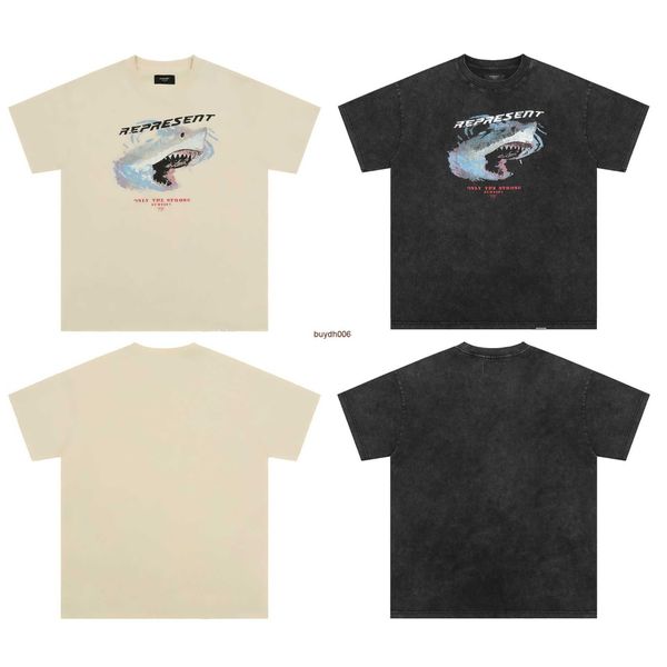 men's and women's summer fashion t shirt high street brand rep representative vtg shark short sleeve washable old american loose, White;black
men's and women's summer fashion t shirt high street brand rep representative vtg shark short sleeve washable old american loose, White;black