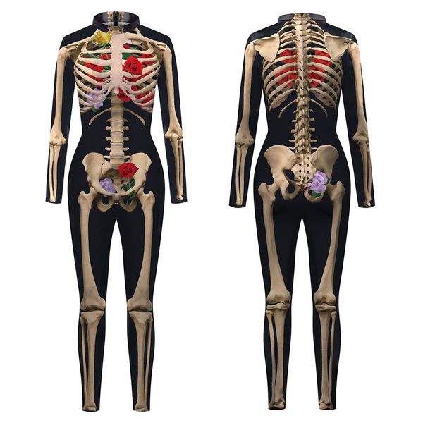 zhaoxuan 2023 new rose 3d maid outfit human skeleton stage performance clothing tight elastic one piece clothing, Black
zhaoxuan 2023 new rose 3d maid outfit human skeleton stage performance clothing tight elastic one piece clothing, Black