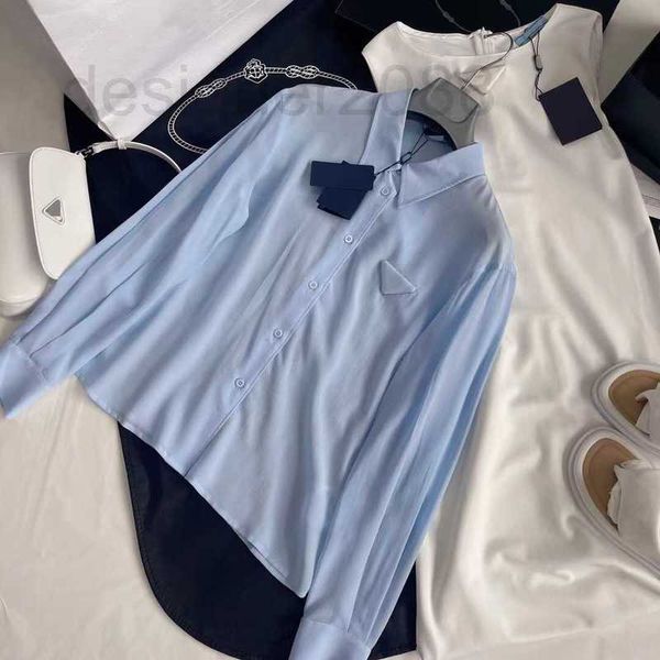 women's blouses & shirts designer 23 spring/summer elegant light blue letter printing triangle wrap collar mulberry silk shirt naoi, White
women's blouses & shirts designer 23 spring/summer elegant light blue letter printing triangle wrap collar mulberry silk shirt naoi, White