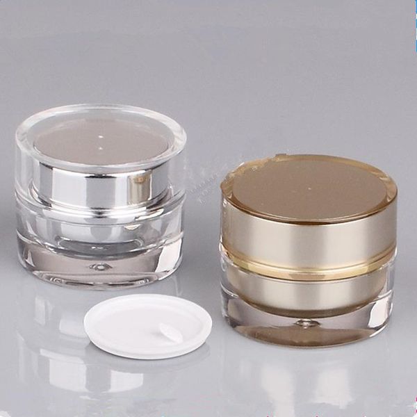 100pcs 5g empty round acrylic bottle cream jar container small sample cosmetic pot golden eye cream cosmetics packaging tin bottle
100pcs 5g empty round acrylic bottle cream jar container small sample cosmetic pot golden eye cream cosmetics packaging tin bottle