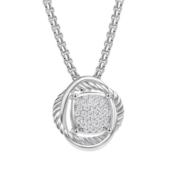 cz pave pendant necklace white gold plated twisted circles design necklace jewelry for women, Silver
cz pave pendant necklace white gold plated twisted circles design necklace jewelry for women, Silver