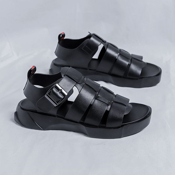 sandals genuine leather sandals for men black buckle strap thick bottom men shoes size 38-44 230413
sandals genuine leather sandals for men black buckle strap thick bottom men shoes size 38-44 230413