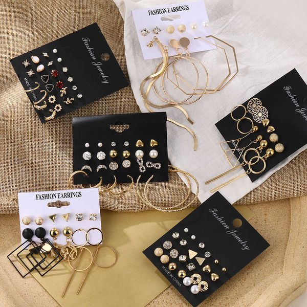 stud fashion women's earrings set pearl crystal stud earrings for women 2020 boho geometric round flower tassel earrings punk jewelry p, Golden;silver
stud fashion women's earrings set pearl crystal stud earrings for women 2020 boho geometric round flower tassel earrings punk jewelry p, Golden;silver