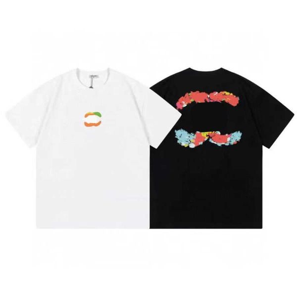 women's t-shirt luxurious c-letter printing pure cotton round-neck lovers fashion casual versatile classic summer clothes, White
women's t-shirt luxurious c-letter printing pure cotton round-neck lovers fashion casual versatile classic summer clothes, White