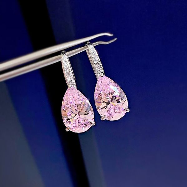 water drop pink diamond dangle earring 100% real 925 sterling silver wedding drop earrings for women bridal promise jewelry gift, Golden;silver
water drop pink diamond dangle earring 100% real 925 sterling silver wedding drop earrings for women bridal promise jewelry gift, Golden;silver
