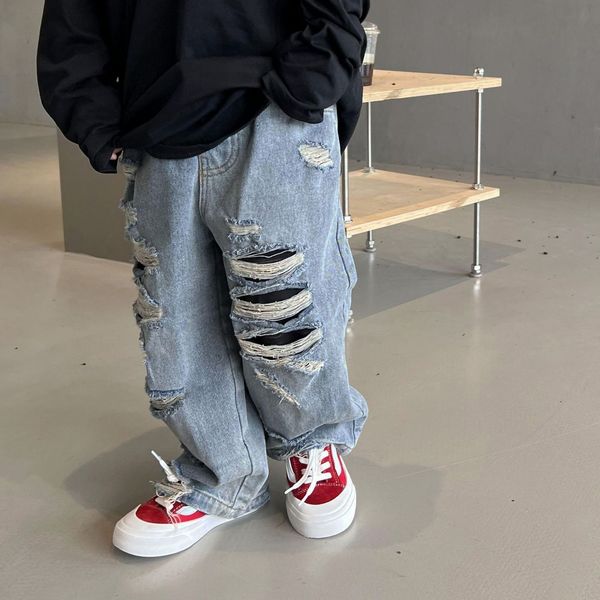 jeans kids denim ripped trousers boys pants wide leg jeans korean fashion middle-waisted pants kids clothes for teen boys 5-14y 230413, Blue
jeans kids denim ripped trousers boys pants wide leg jeans korean fashion middle-waisted pants kids clothes for teen boys 5-14y 230413, Blue