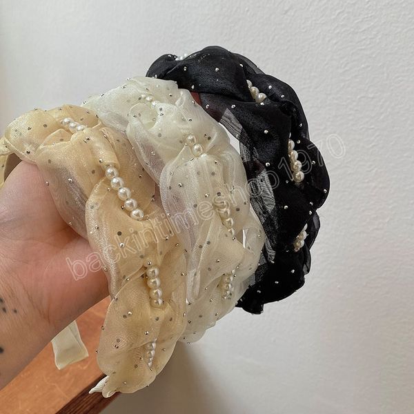 high-grade mesh braid wide-brimmed headband pearl chain hair hoop fashion hair accessories for women trendy weave hairband girl headwear, Slivery;white
high-grade mesh braid wide-brimmed headband pearl chain hair hoop fashion hair accessories for women trendy weave hairband girl headwear, Slivery;white