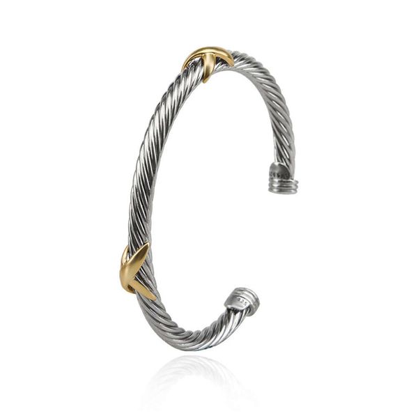 

DY Bracelet Jewelry classic designer luxury top accessories 5MM bracelet popular twisted double X opening DY Jewelry Accessories quality Christmas gift jewellery