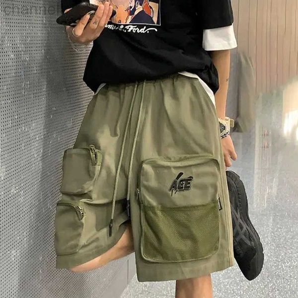 men's shorts summer multi-pocket overalls street retro american style loose y2k hip-hop wide-leg casual straight five-point pants men, White;black
men's shorts summer multi-pocket overalls street retro american style loose y2k hip-hop wide-leg casual straight five-point pants men, White;black