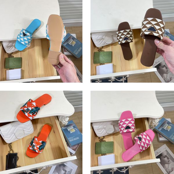 fashion sandals designer luxury slippers raffia embroidered flat mules black pink pine green sky blue fuchsia summer women slipper beach sli
fashion sandals designer luxury slippers raffia embroidered flat mules black pink pine green sky blue fuchsia summer women slipper beach sli