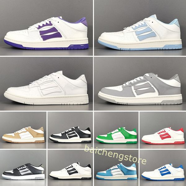 with box designer casual shoes skel low leather sneaker men women light bone shoe white lilac lime blue pink orange pupple black trainers fa, White;red
with box designer casual shoes skel low leather sneaker men women light bone shoe white lilac lime blue pink orange pupple black trainers fa, White;red