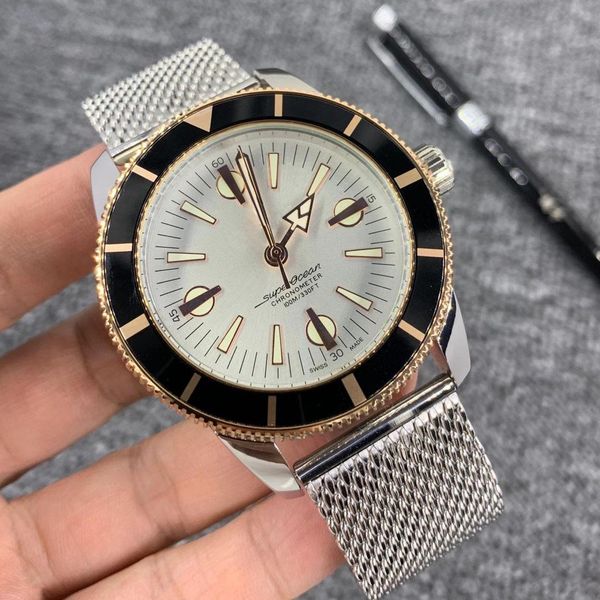 u1 aaa brietling luxury watch two tone superocean heritage 57 b20 automatic mechanical movement watch stainless steel strap floding clasp me, Slivery;brown
u1 aaa brietling luxury watch two tone superocean heritage 57 b20 automatic mechanical movement watch stainless steel strap floding clasp me, Slivery;brown