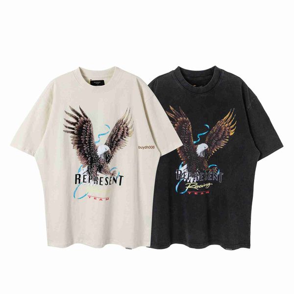 men's and women's summer fashion t shirt high street brand rep representative niche beauty chest eagle print short sleeved, White;black
men's and women's summer fashion t shirt high street brand rep representative niche beauty chest eagle print short sleeved, White;black