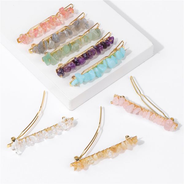 women hair clips barrettes hairjewelry natural stone hairpin healing chip stone hair accessory clip multicolor gemstone hair jewelry for, Golden;silver
women hair clips barrettes hairjewelry natural stone hairpin healing chip stone hair accessory clip multicolor gemstone hair jewelry for, Golden;silver