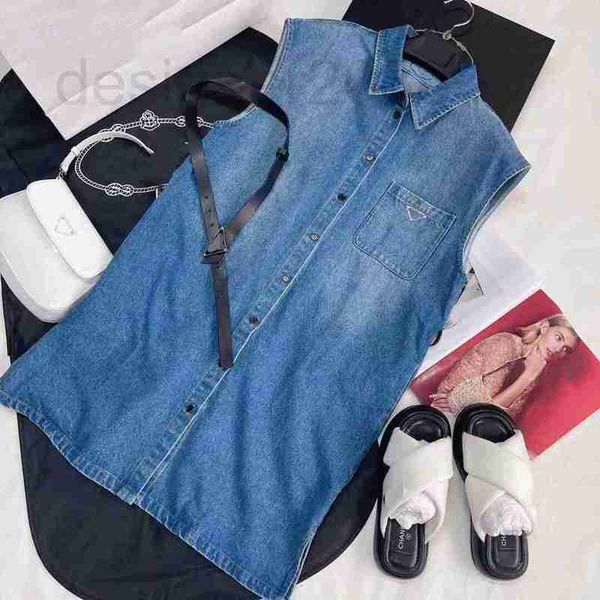 casual dresses designer 23 spring/summer fashion letter triangle pocket shirt collar high waist sleeveless washed denim dress 0dl8, Black;gray
casual dresses designer 23 spring/summer fashion letter triangle pocket shirt collar high waist sleeveless washed denim dress 0dl8, Black;gray