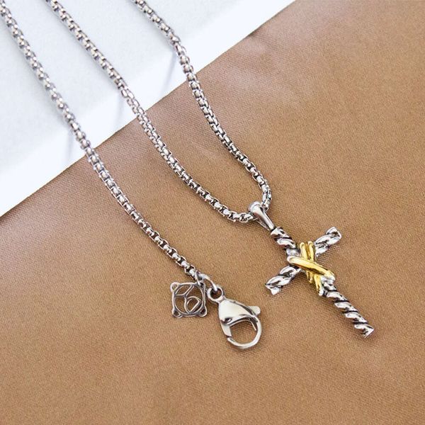 DY Necklace Jewelry classic designer luxury top accessories Cross Necklaces Double X Button Line Pendant Classic DY Jewelry Accessories Christmas gift jewellery
DY Necklace Jewelry classic designer luxury top accessories Cross Necklaces Double X Button Line Pendant Classic DY Jewelry Accessories Christmas gift jewellery