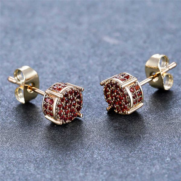 stud luxury crystal hip hop round earrings red zircon small stone stud earrings vintage gold silver color wedding earrings for women p230411, Golden;silver 
stud luxury crystal hip hop round earrings red zircon small stone stud earrings vintage gold silver color wedding earrings for women p230411, Golden;silver