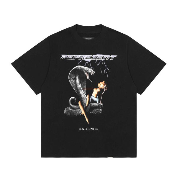 men's and women's summer fashion t shirt high street brand rep representative american beauty portrait winding python print casual, White;black
men's and women's summer fashion t shirt high street brand rep representative american beauty portrait winding python print casual, White;black