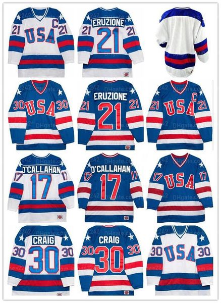 1980 team usa hockey jerseys 30 jim craig 21 mike eruzione 17 jack o'callahan 1980 year miracle usa vintage jersey white blue s-3xl cus, Black;red
1980 team usa hockey jerseys 30 jim craig 21 mike eruzione 17 jack o'callahan 1980 year miracle usa vintage jersey white blue s-3xl cus, Black;red