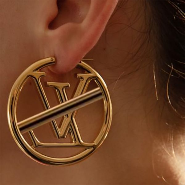 

Dupe Designer ICONIC Letters Hoop Earrings 18K Gold Plated Women Fashion Earing Luxury Copy Ladies Jewelry Popular Branded