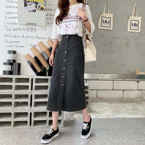 skirts autumn winter lazy style retro single breasted denim skirt thin high waist women a-line long skirt with 230413, Black
skirts autumn winter lazy style retro single breasted denim skirt thin high waist women a-line long skirt with 230413, Black