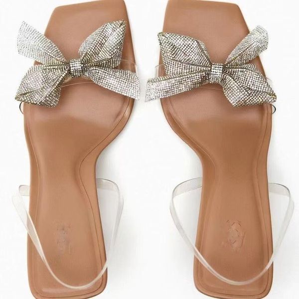sandals 2023 summer transparent pvc fashion high heels slim sandals bow ties external slippers square headed women's shoes, Black
sandals 2023 summer transparent pvc fashion high heels slim sandals bow ties external slippers square headed women's shoes, Black